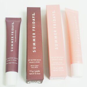 Brown Sugar+Birthday Cake(2 PCS) Summer Fridays Lip Butter Balm Conditioning Lip